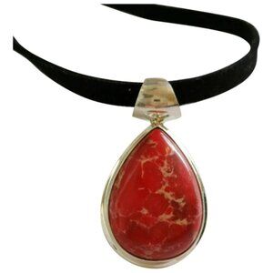 New Red Imperial Sea Sediment Jasper pendant necklace
